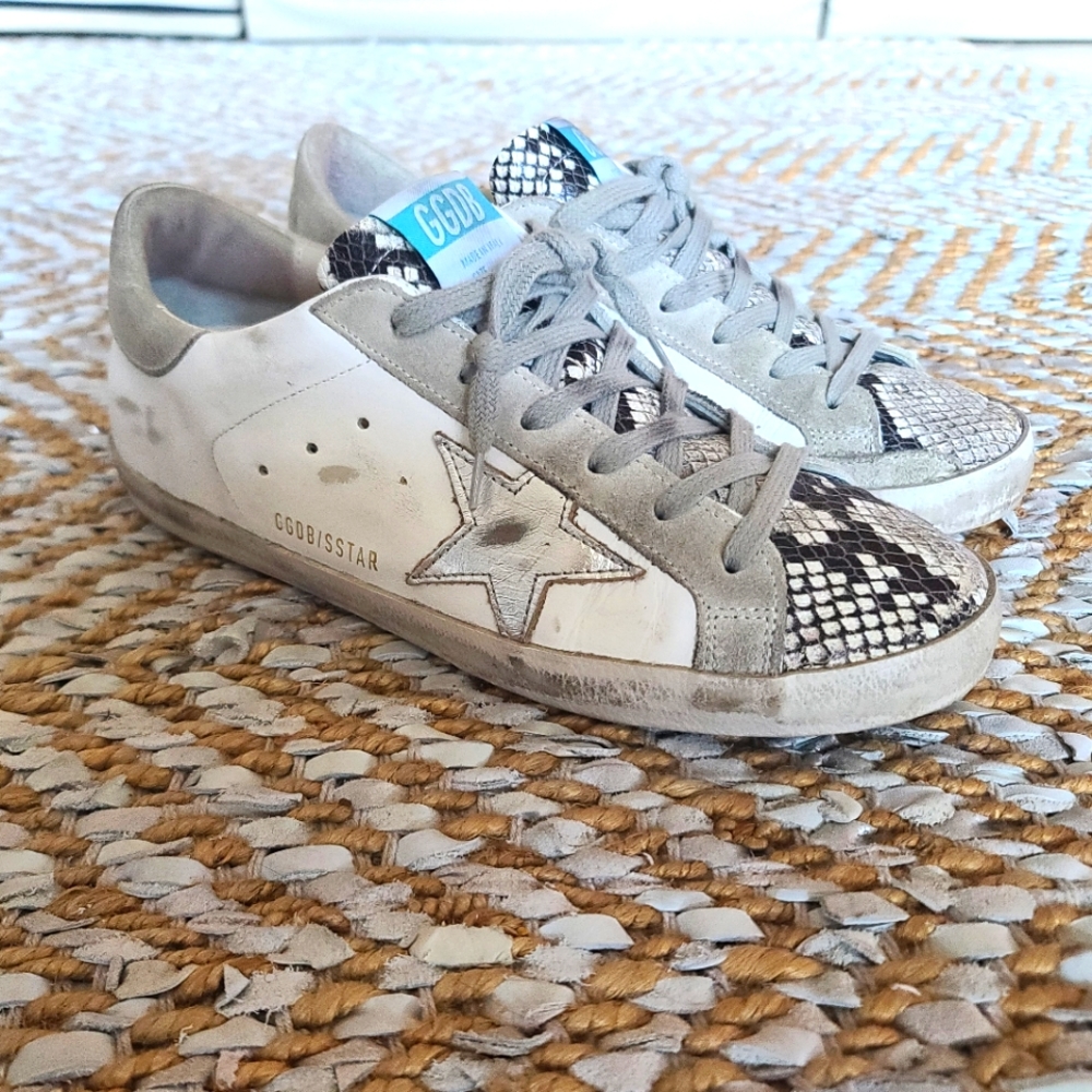 Golden Goose Superstar Sneaker White & Python sz 39